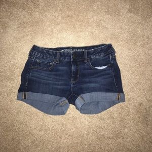 Dark wash American Eagle shorts